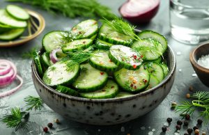 Comment préparer une délicieuse salade de concombre aigre-douce